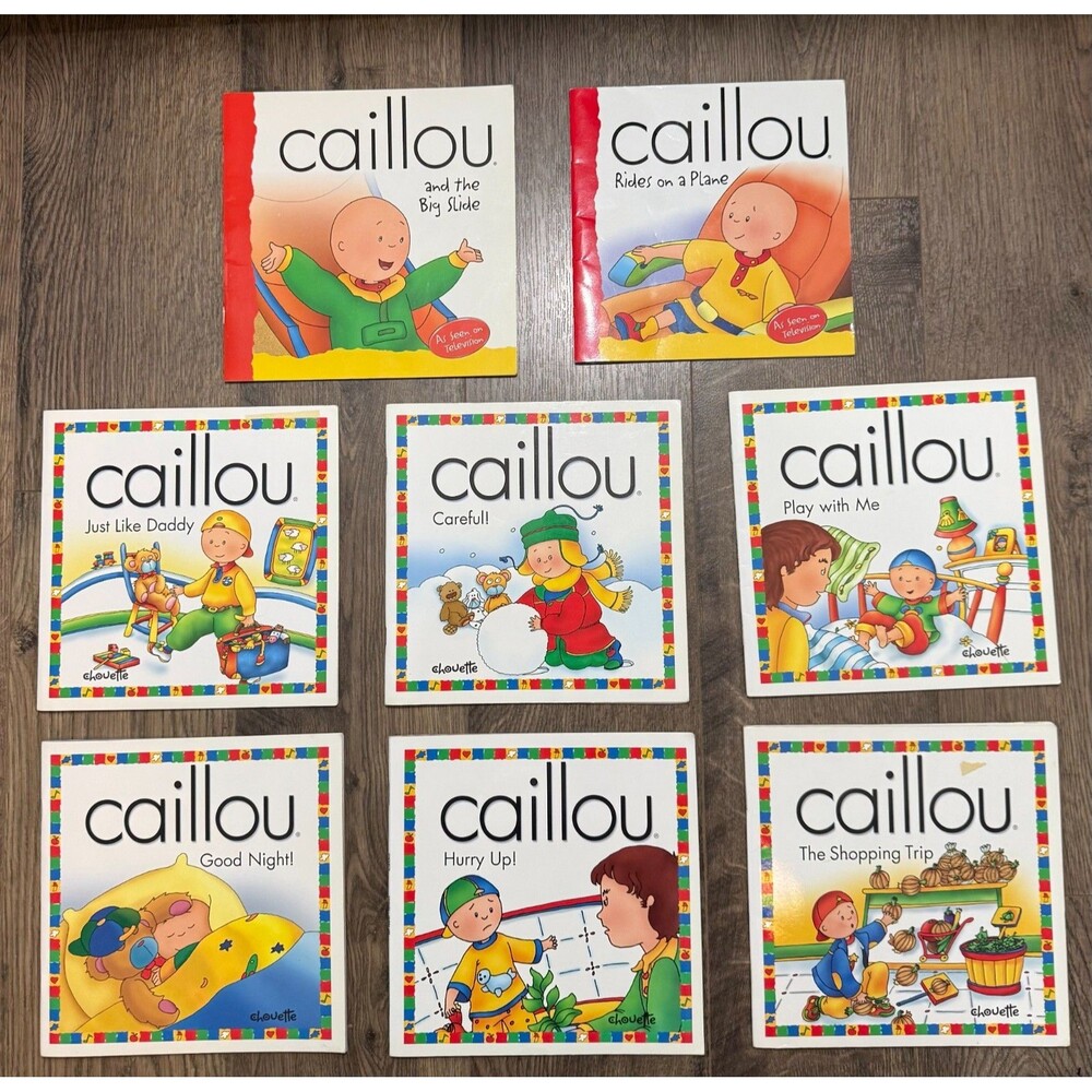 Caillou Paperback Children's Books Lot of 8